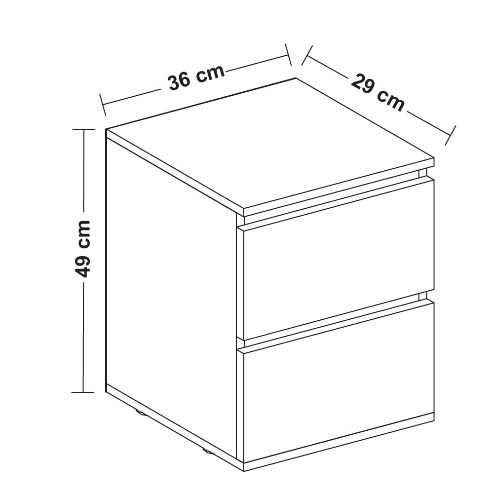兩層抽屜儲物矮櫃尺寸