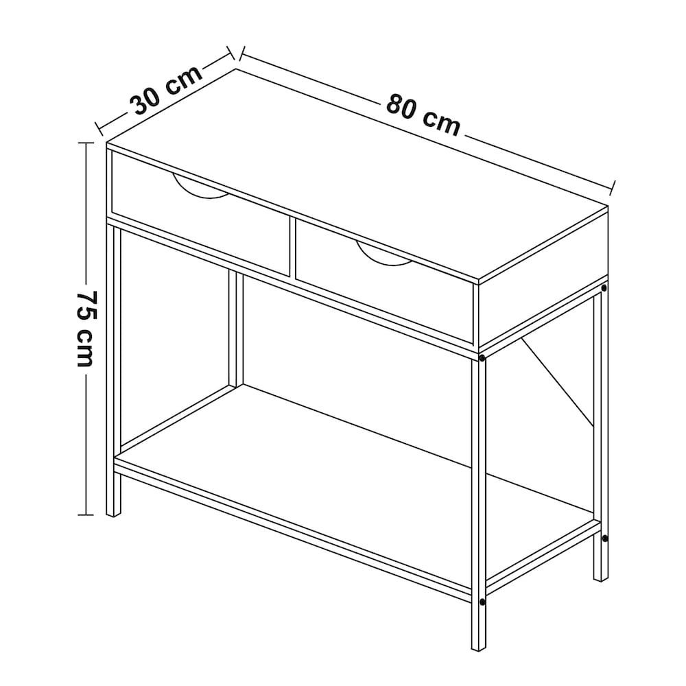 雙抽屜桌邊櫃尺寸