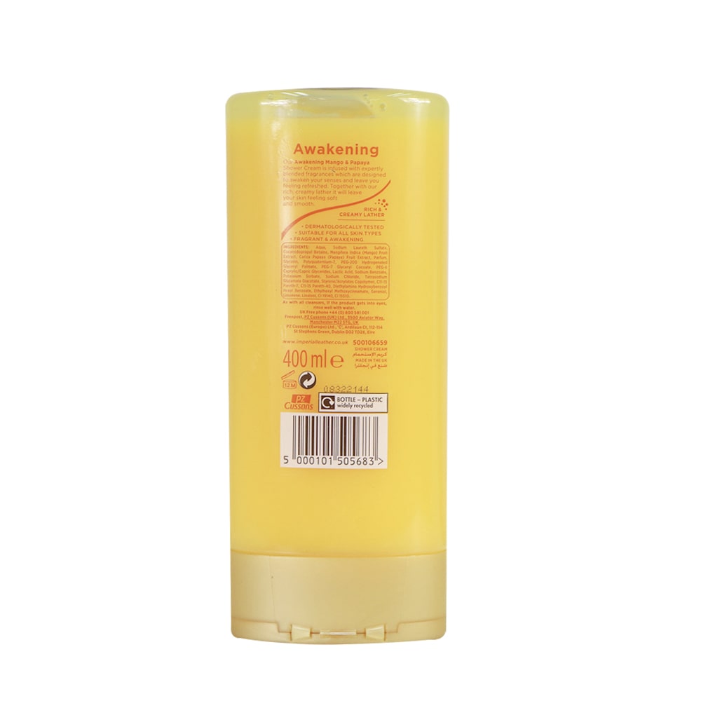 Cussons 加信氏 Imperial Leather 清新果香沐浴露 400毫升 包裝背面