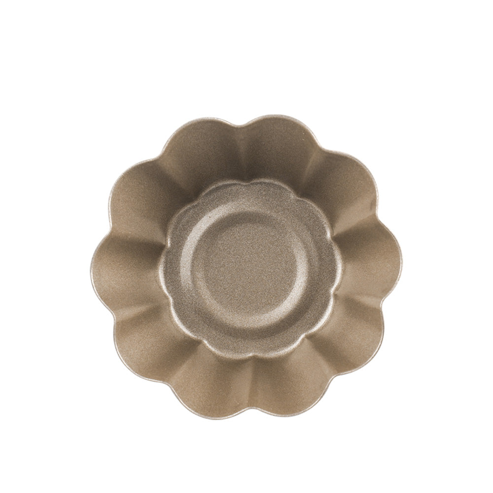 3"金色花形蛋撻模 (4件裝)