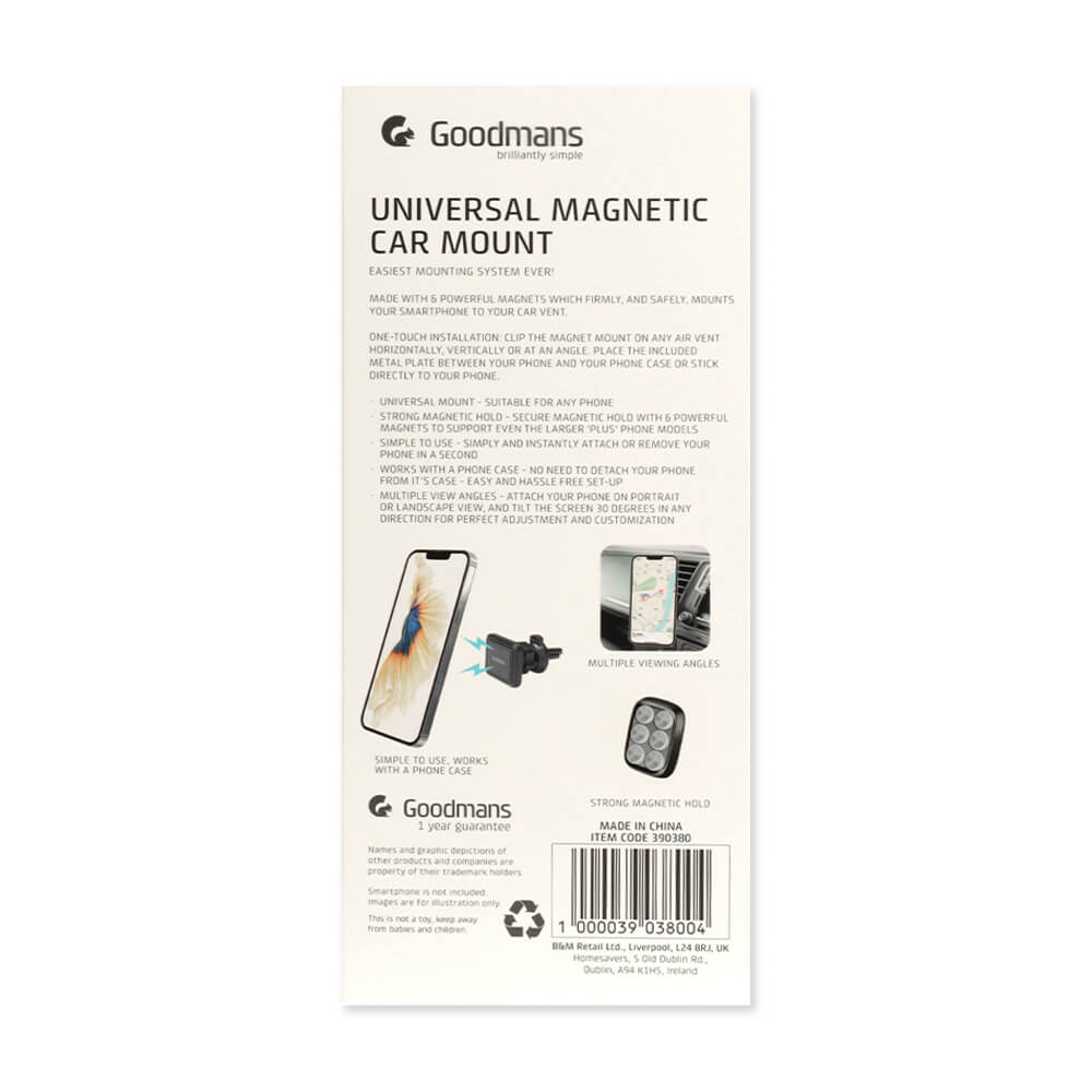 Goodmans Universal Magnetic Phone Car Mount