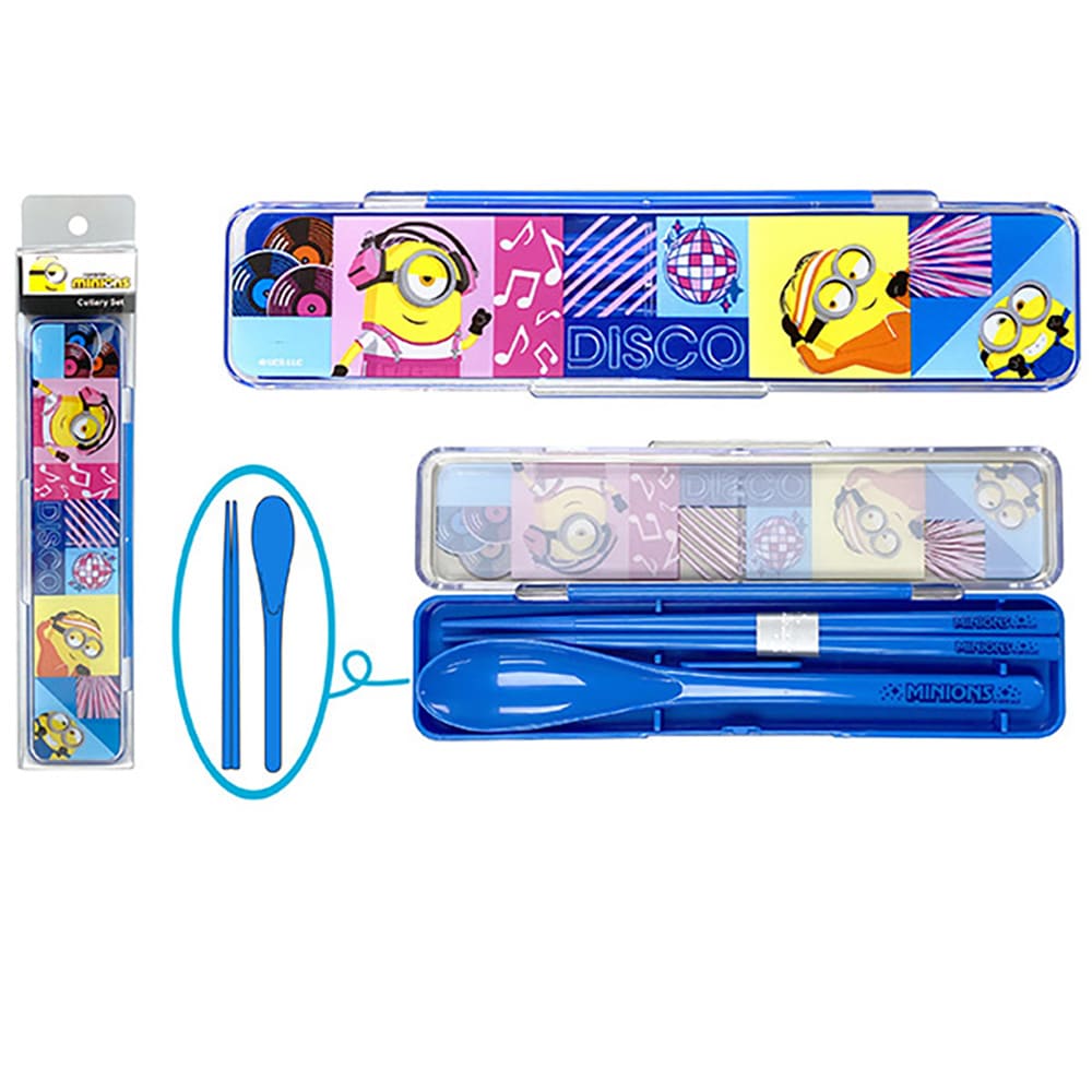 Minions 2P Cutlery Set - Spoon & Chopsticks