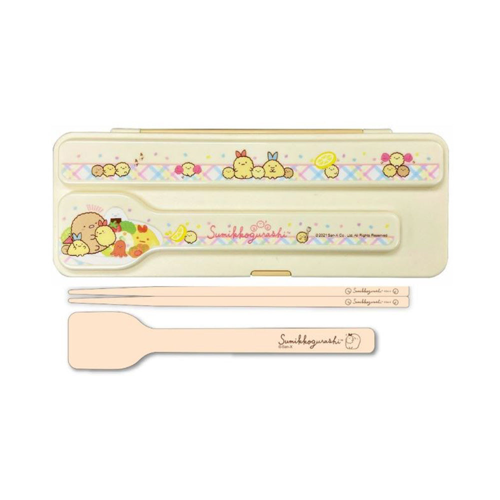 Sumikko Gurashi Cutlery Set with Spoon & Chopsticks (Clay)