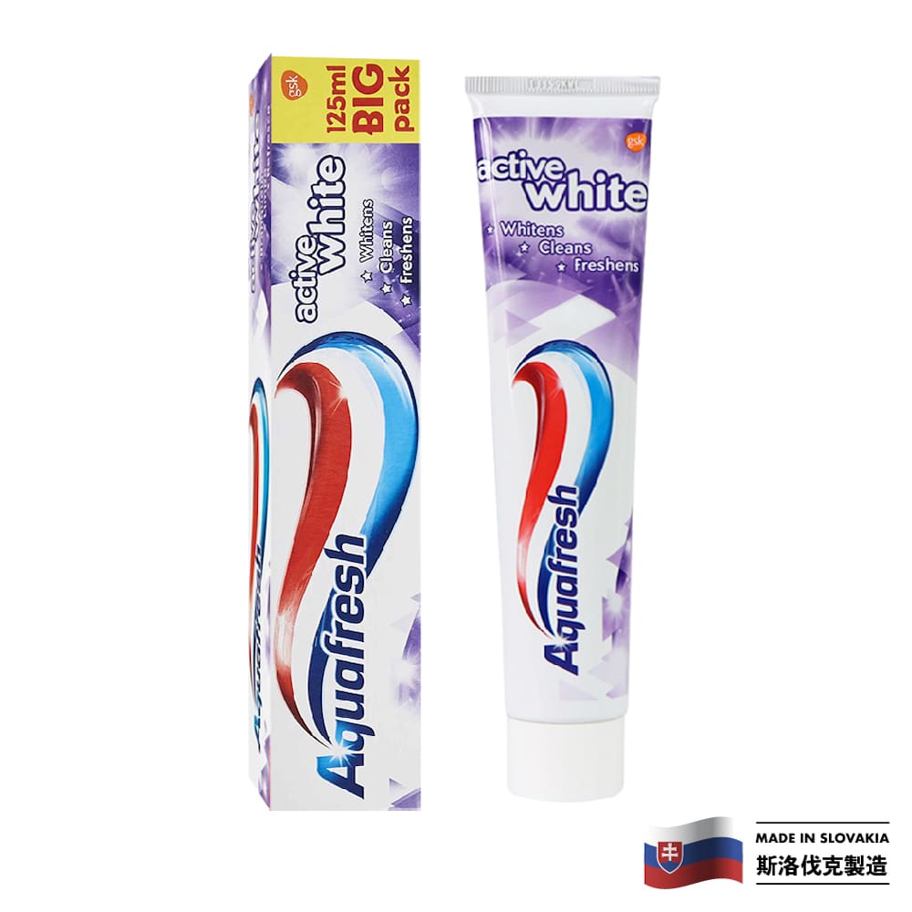 Aquafresh 家護 美白牙膏 斯洛伐克製造